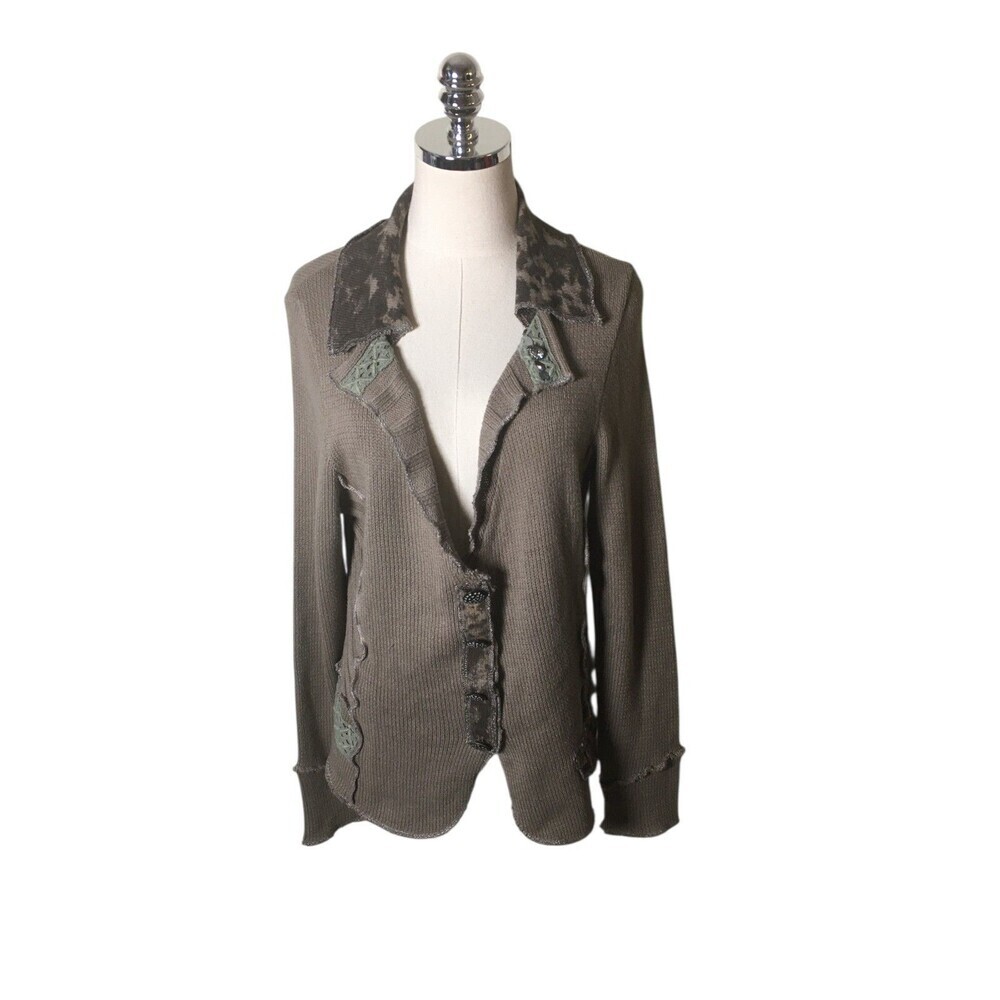 Orly Cardigan Women's Size Medium Brown Sweater Long Sleeve Button Up